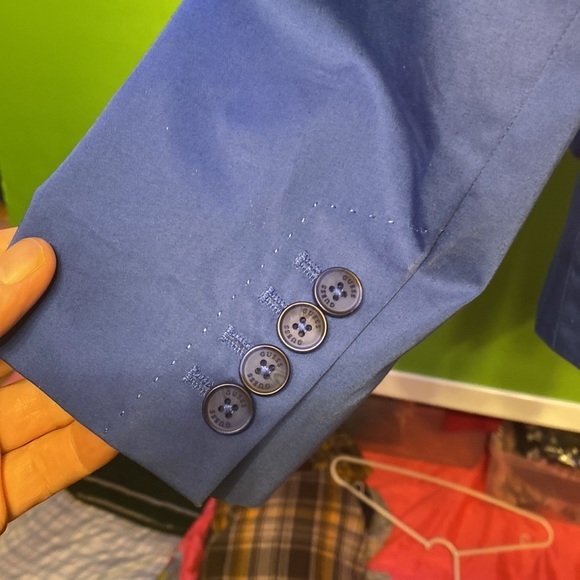 Mens Guess Size Small Mens Dean Blazer in Blue - Picture 11 of 12